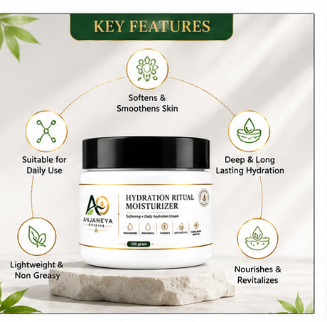 Anjaneya Origins Hydration Ritual Moisturizer | Softening & Daily Hydration Cream | For All Skin Types | 100 g