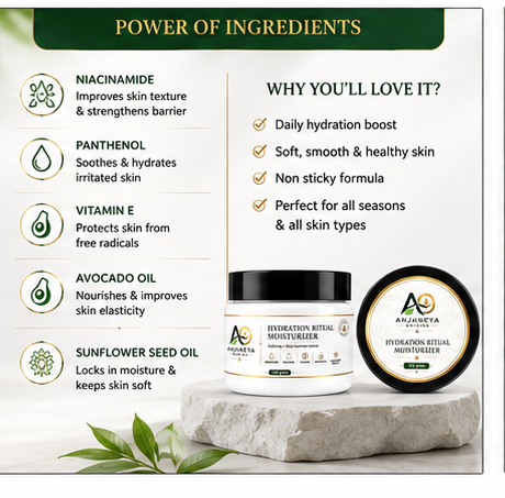 Anjaneya Origins Hydration Ritual Moisturizer | Softening & Daily Hydration Cream | For All Skin Types | 100 g